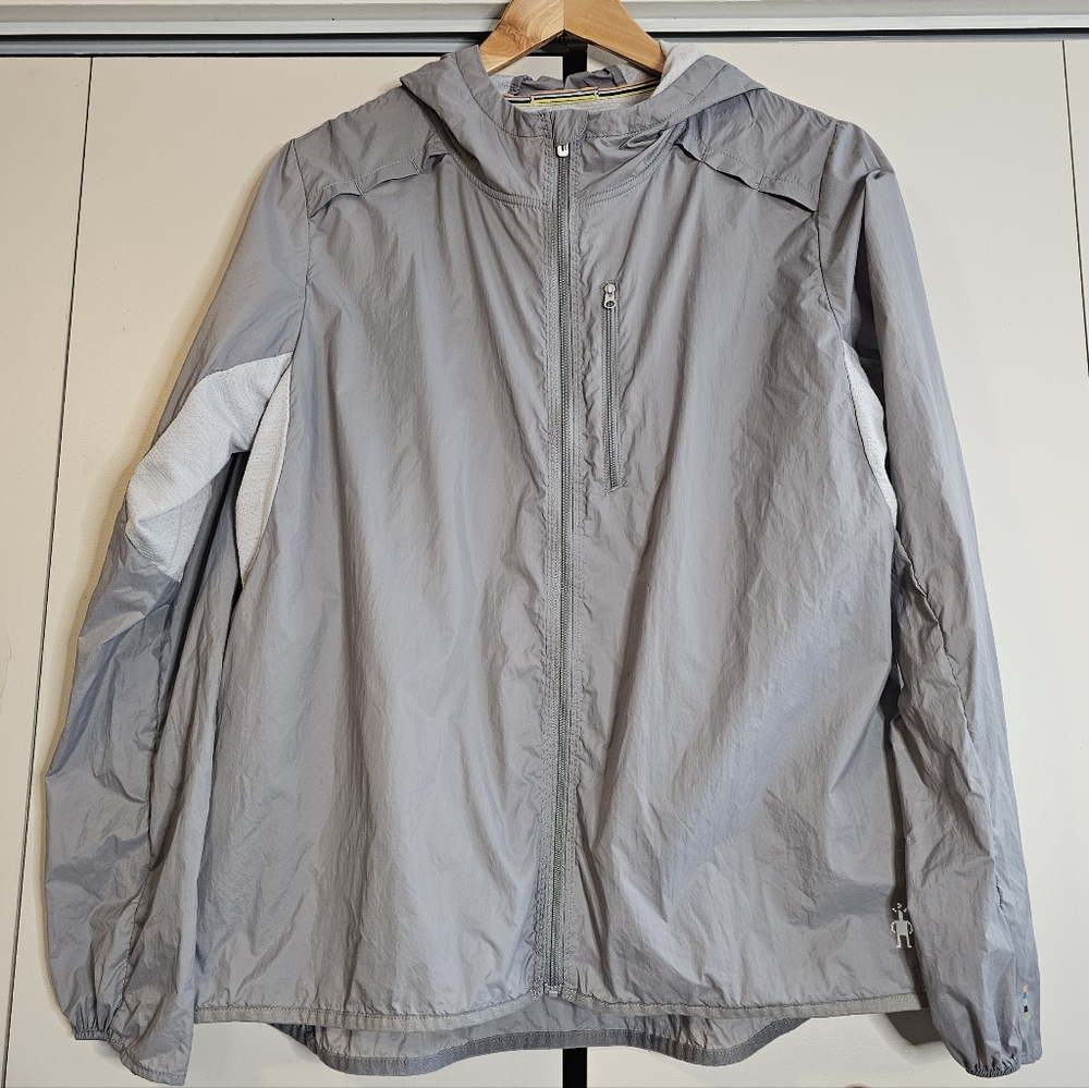 Smartwool | Merino Sport Ultralite Hooded Windbreaker Jacket Gray Womens XL